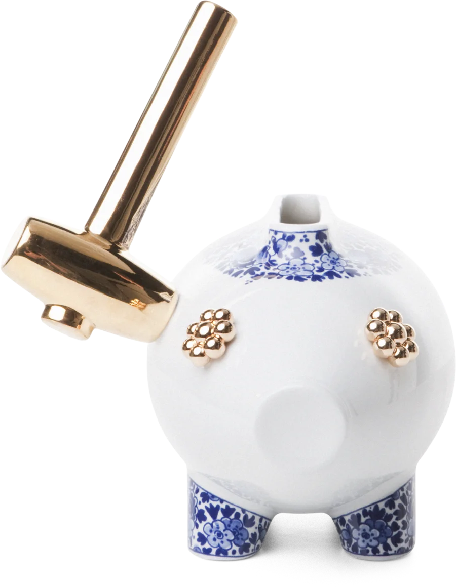The Killing of the Piggy Bank vase front side
